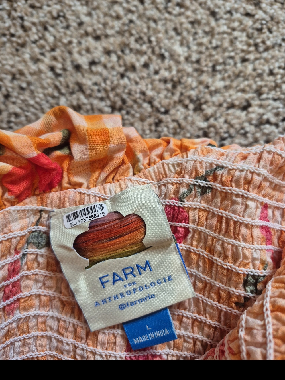 FARM Rio Multi-Color One-Shoulder Ruffle Gingham Dress - Picture 4 of 4